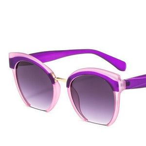Half Frame Cat Eye Women Sunglasses