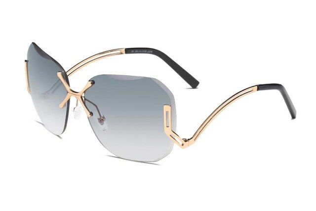 Polygon Rimless Women Sunglasses