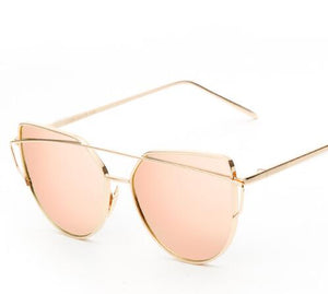 Cat Eyes Flat Lense Women Sunglasses